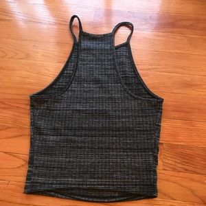 Grey Halter Crop Top